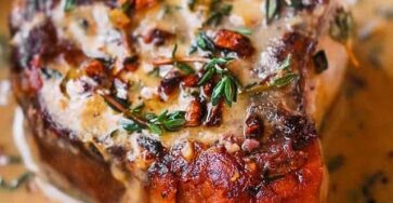 Creamy lamb chops, mustard sauce