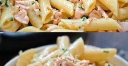 Creamy salmon pasta