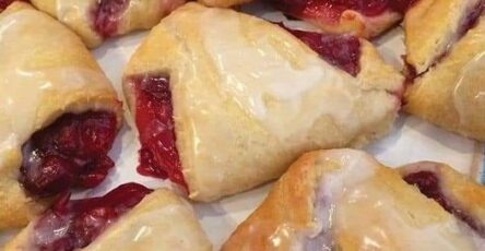 Easy cherry filled crescents