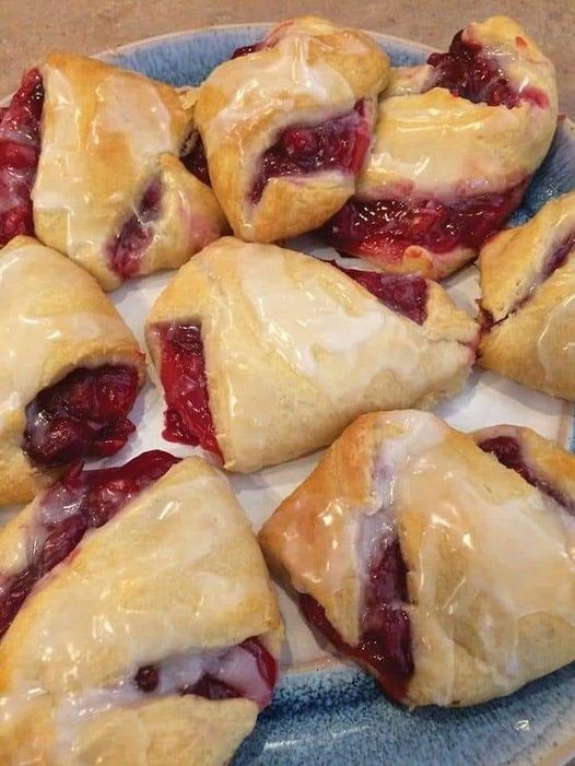 Easy cherry filled crescents