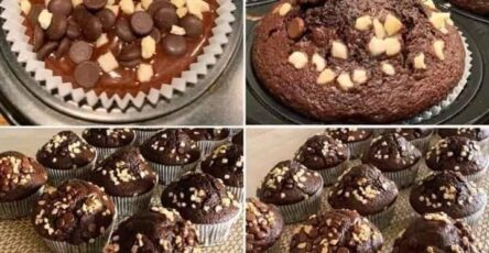 Easy and fluffy chocolate muffins recipe