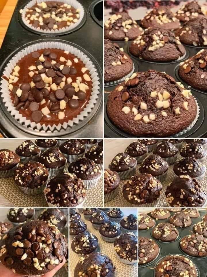 Easy and fluffy chocolate muffins recipe