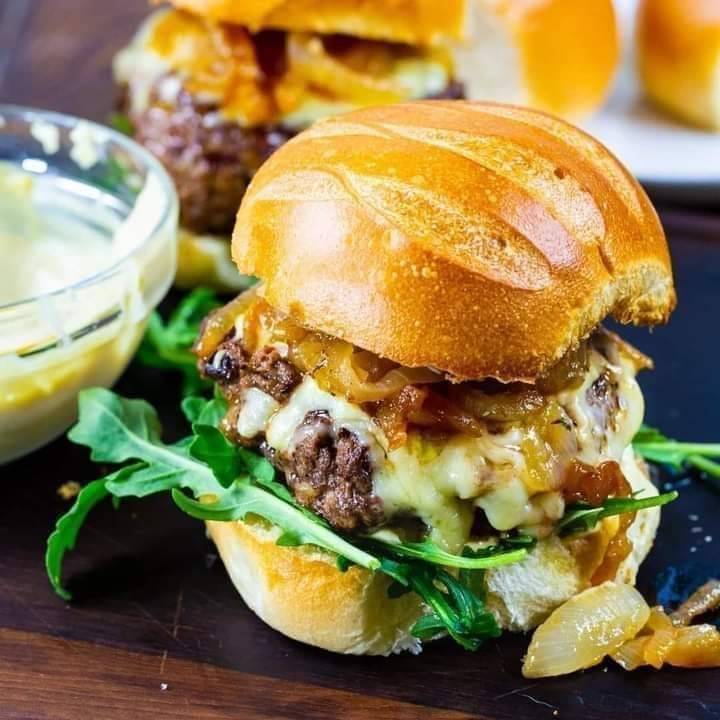 French onion burgers
