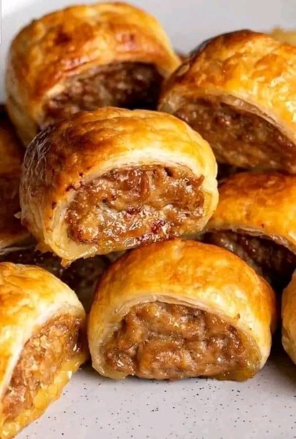 French onion sausage rolls