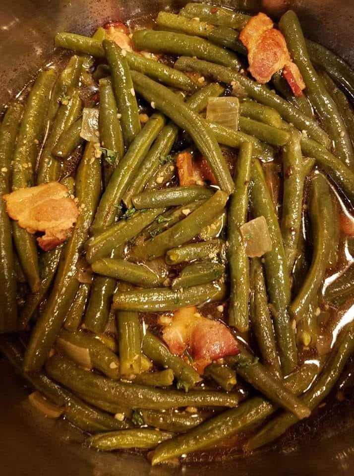 Fresh snapped green beans