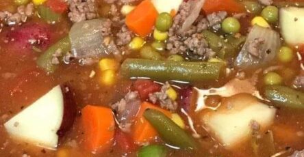 Ground beef vegetable sou