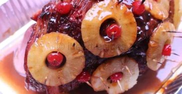 Ham with pineapple & brown sugar