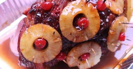 Ham with pineapple & brown sugar