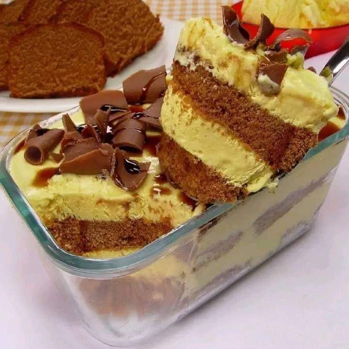 Homemade ice cream cake