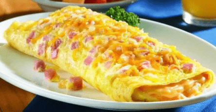 Ham and cheese omelet