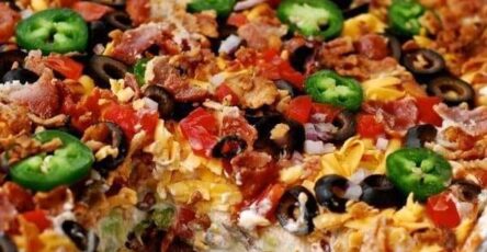 Layered taco salad