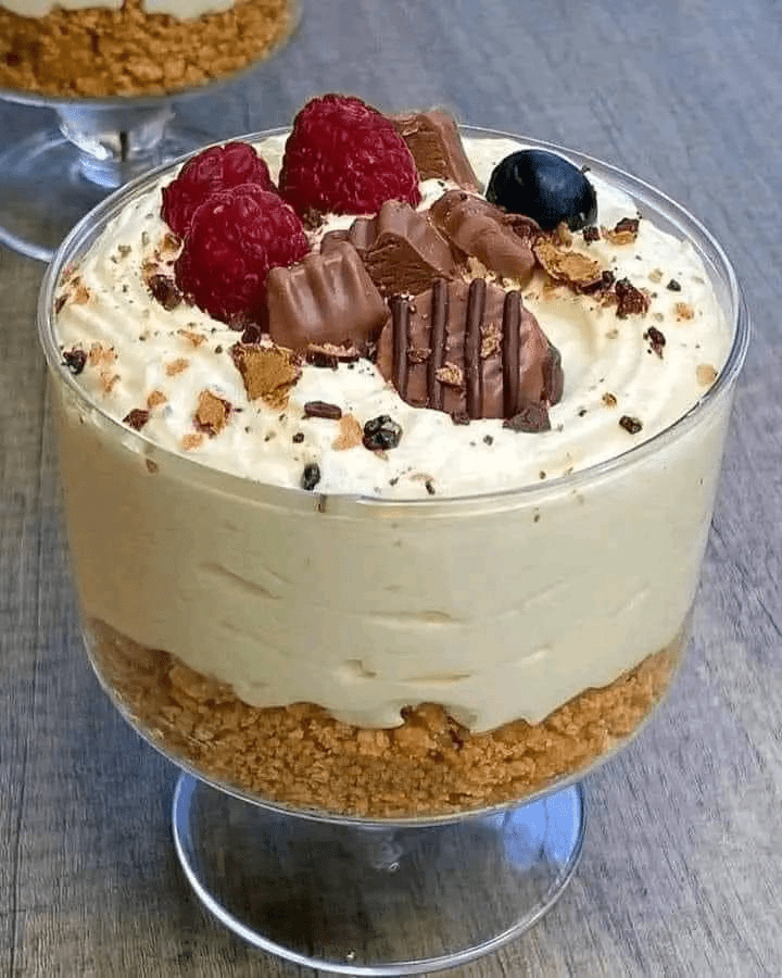 No bake cheese cake in a glass