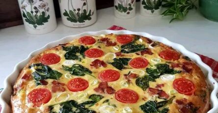 Oven baked omelette
