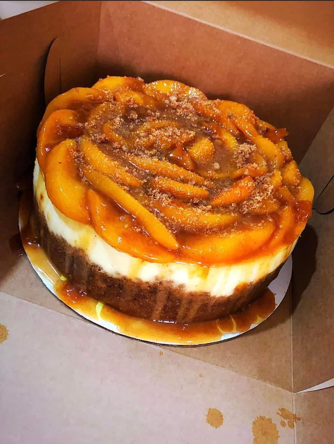 Peach cobbler cheesecake