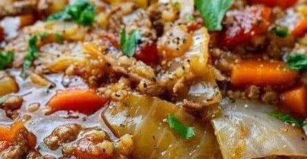 Quick cabbage roll soup