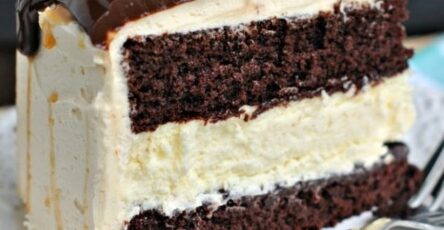 Salted caramel chocolate cheesecake cake