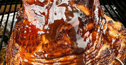 Traeger smoked glazed ham