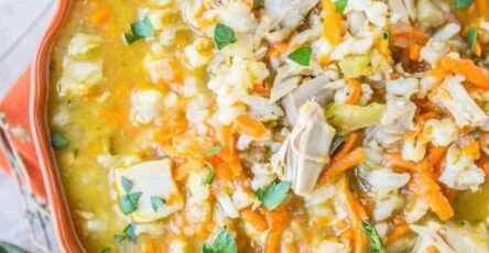 Turkey barley soup