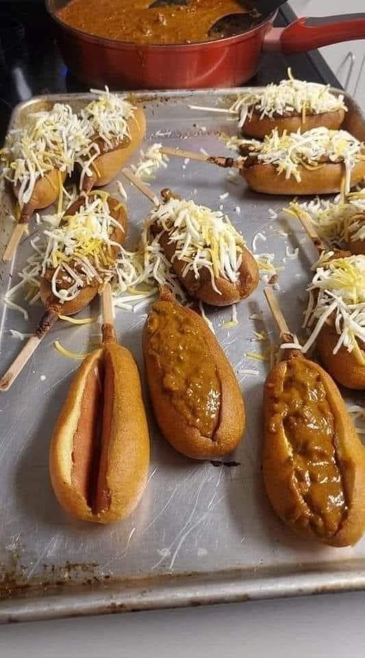 Corn dogs for the family christmas this evening.