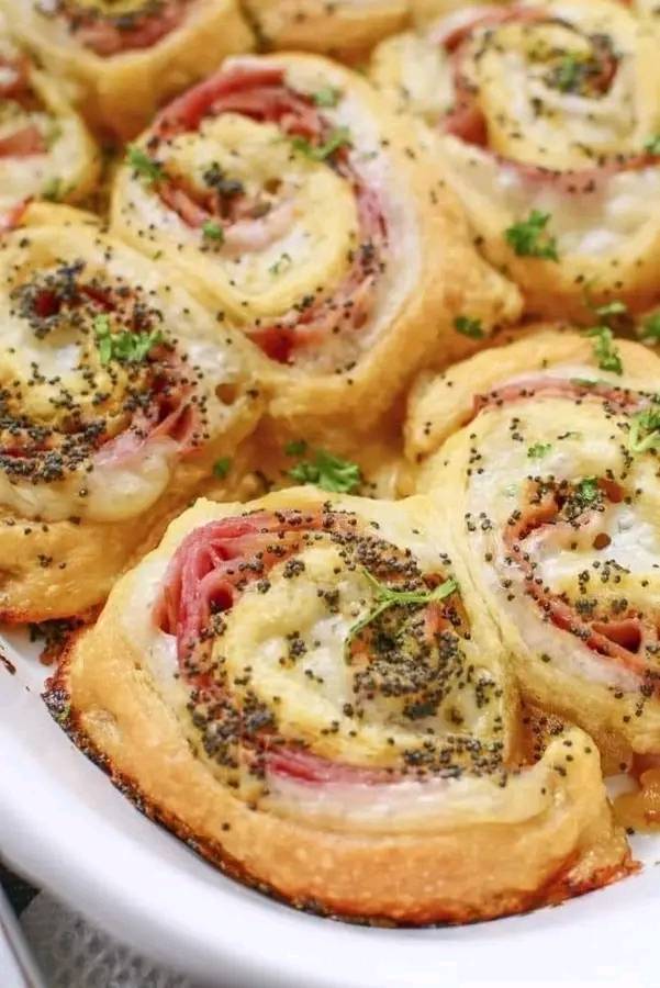 Ham and cheese pinwheels
