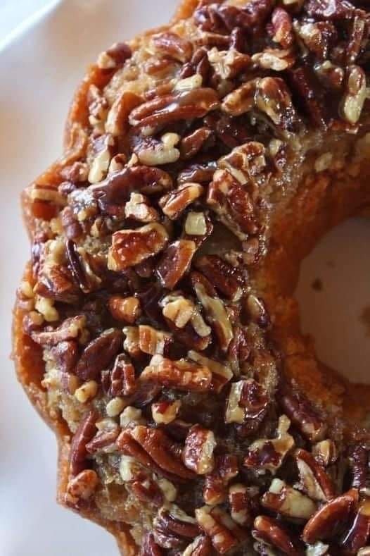 Pecan upside down bundt cake