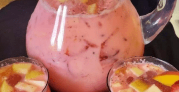 Agua de frutas la michoacanamake this drink when my family wants something a little sweet but refreshing at the same time.