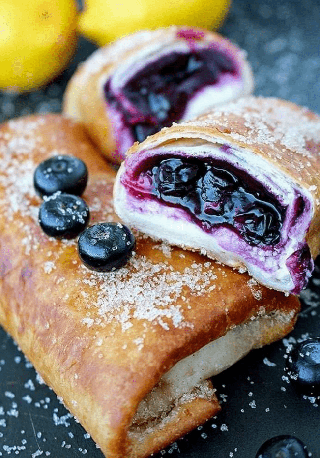 Blueberry cheesecake chimichangas