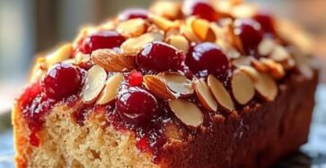 Cherry almond yogurt loaf