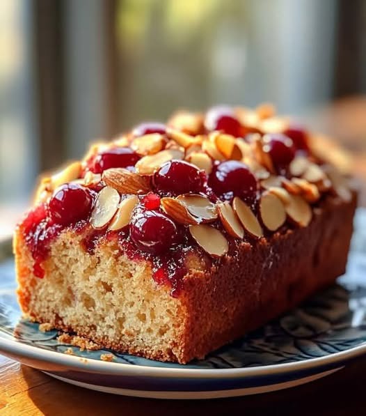 Cherry almond yogurt loaf