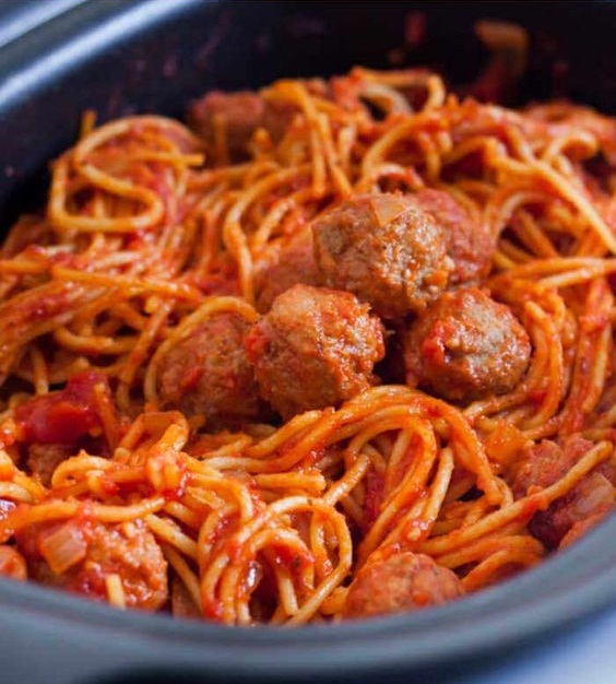 Crockpot spaghetti