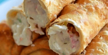 Crab rangoon egg rolls