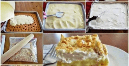 Easy banana pudding poke cake
