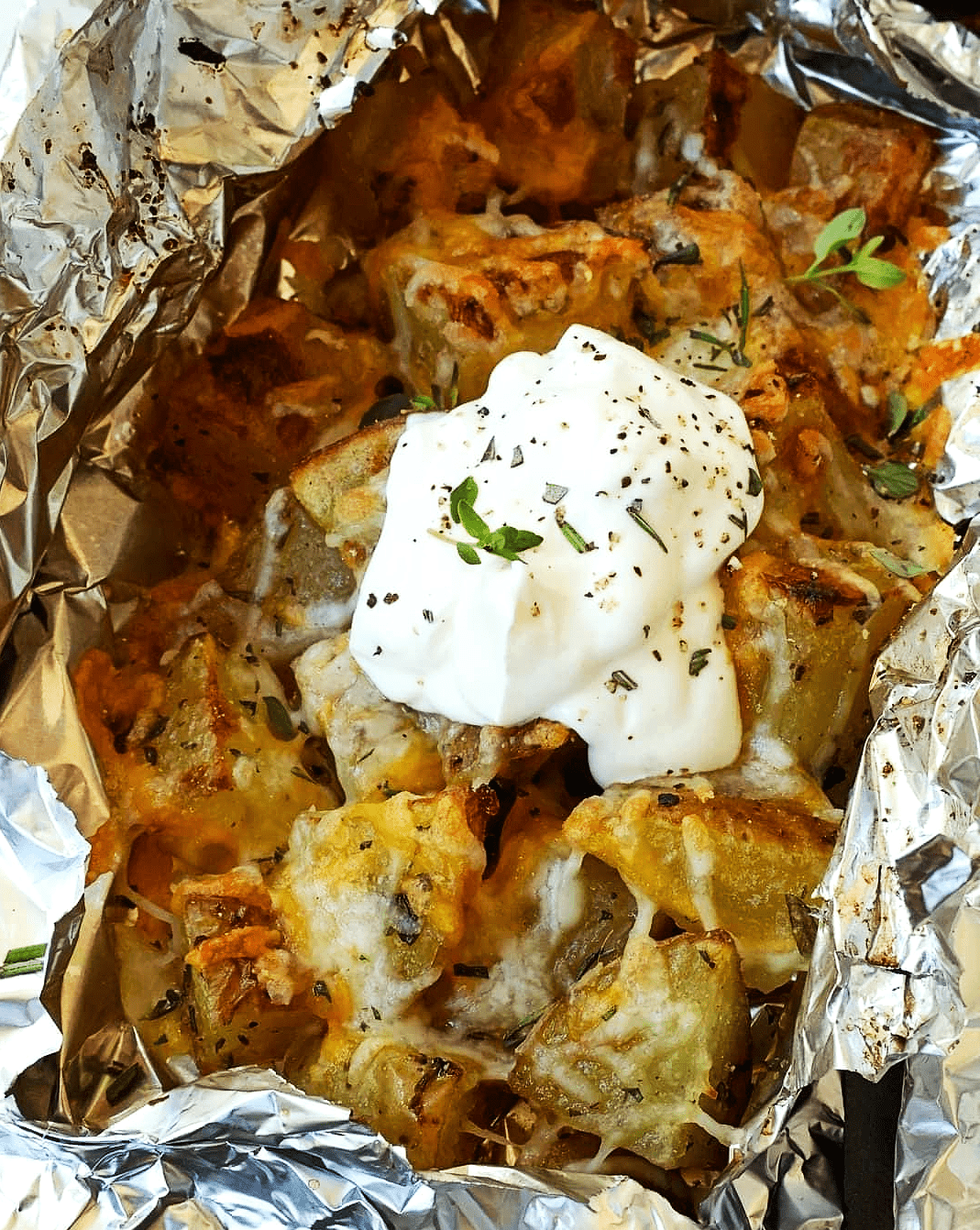 Easy potato foil packets