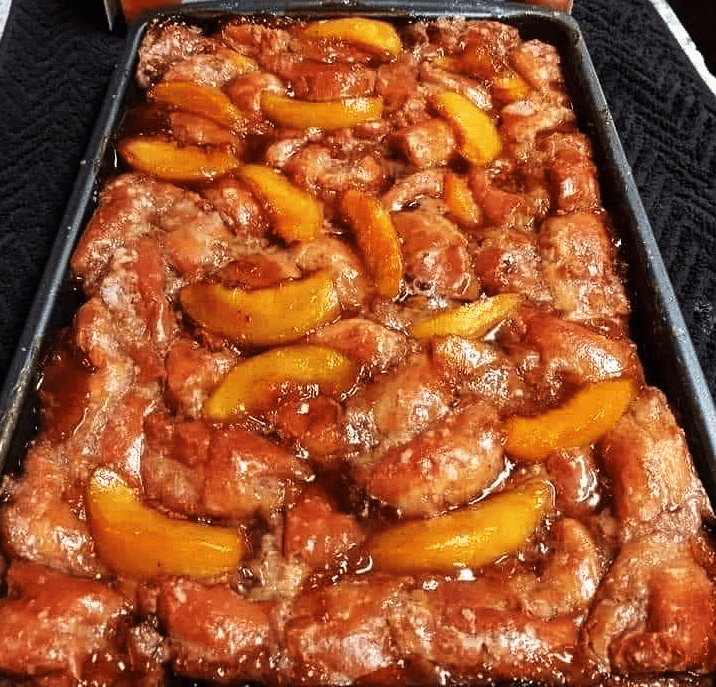 Krispy kreme peach cobbler