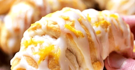 Lemon cheesecake crescent rolls