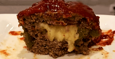 Mashed potato stuffed meatloaf squares