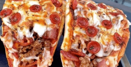 Meat lovers pizza tacos