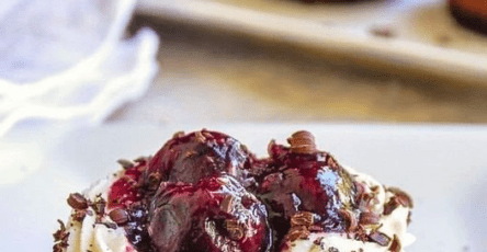 Mini black forest cheesecakes