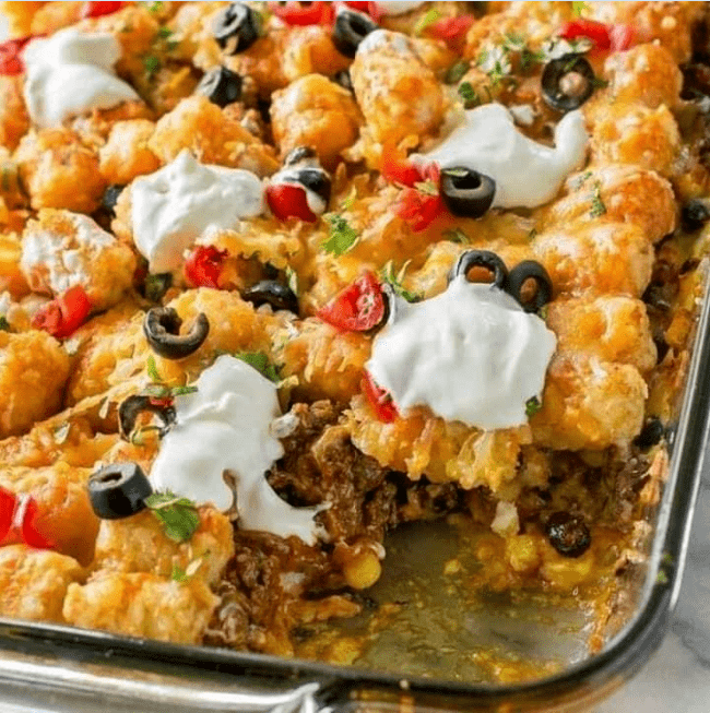 Taco tater casserole omg dont lose it