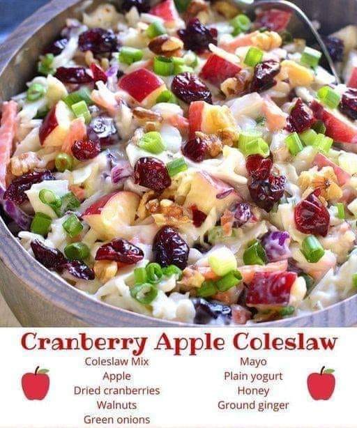 This is such a delicious fall twist on coleslaw