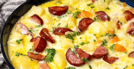 Soup with kielbasa and potatoes