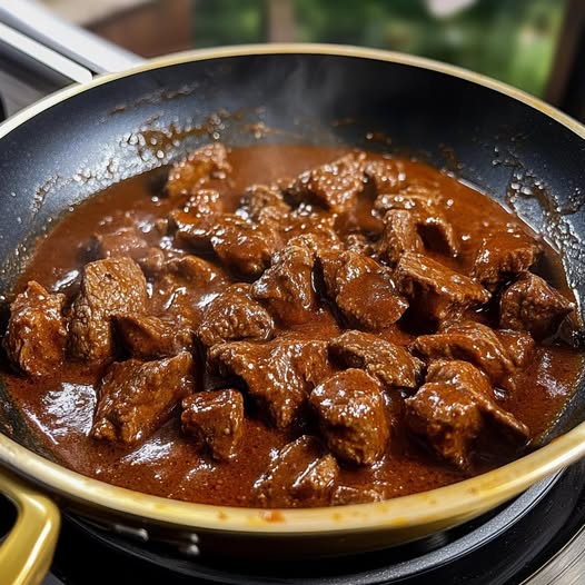 Authentic carne guisada (mexican style beef stew)