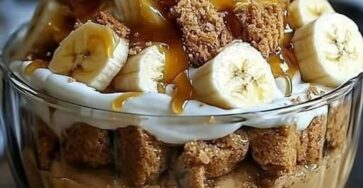 Best caramel biscoff banana pudding
