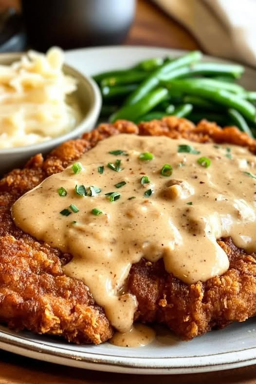 Chicken fried steak with gravy