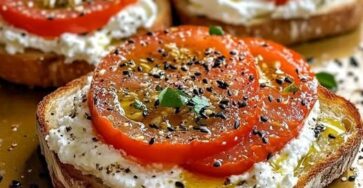 Ricotta & tomato sourdough toast