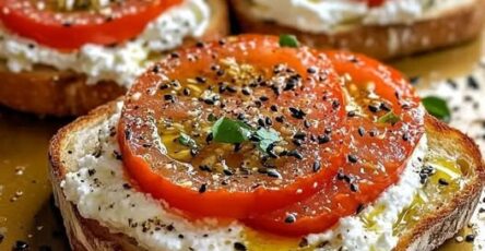 Ricotta & tomato sourdough toast