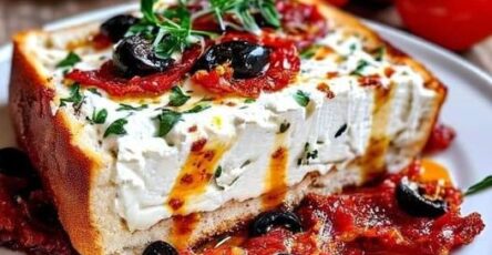 Baked Feta With Olives & Sun Dried Tomatoes