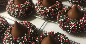 Christmas Chocolate Kiss Cookies