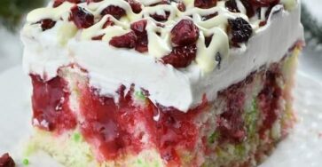 Christmas Cranberry Poke Cake