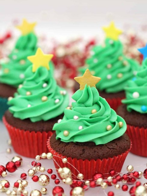 Christmas Tree Cupcakes